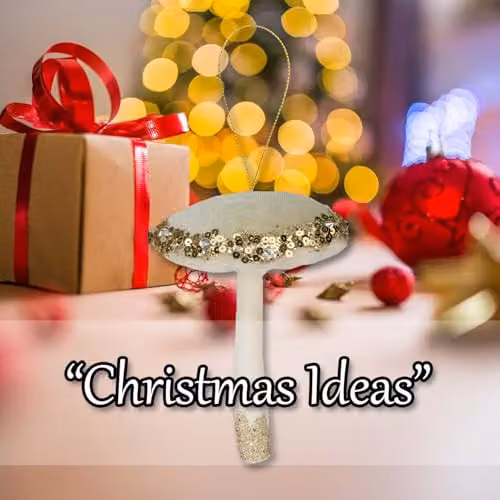 VFM e-Store Green Velvet Hanging Mushroom Christmas Decoration, W: 13 cm, H: 10 cm – 4