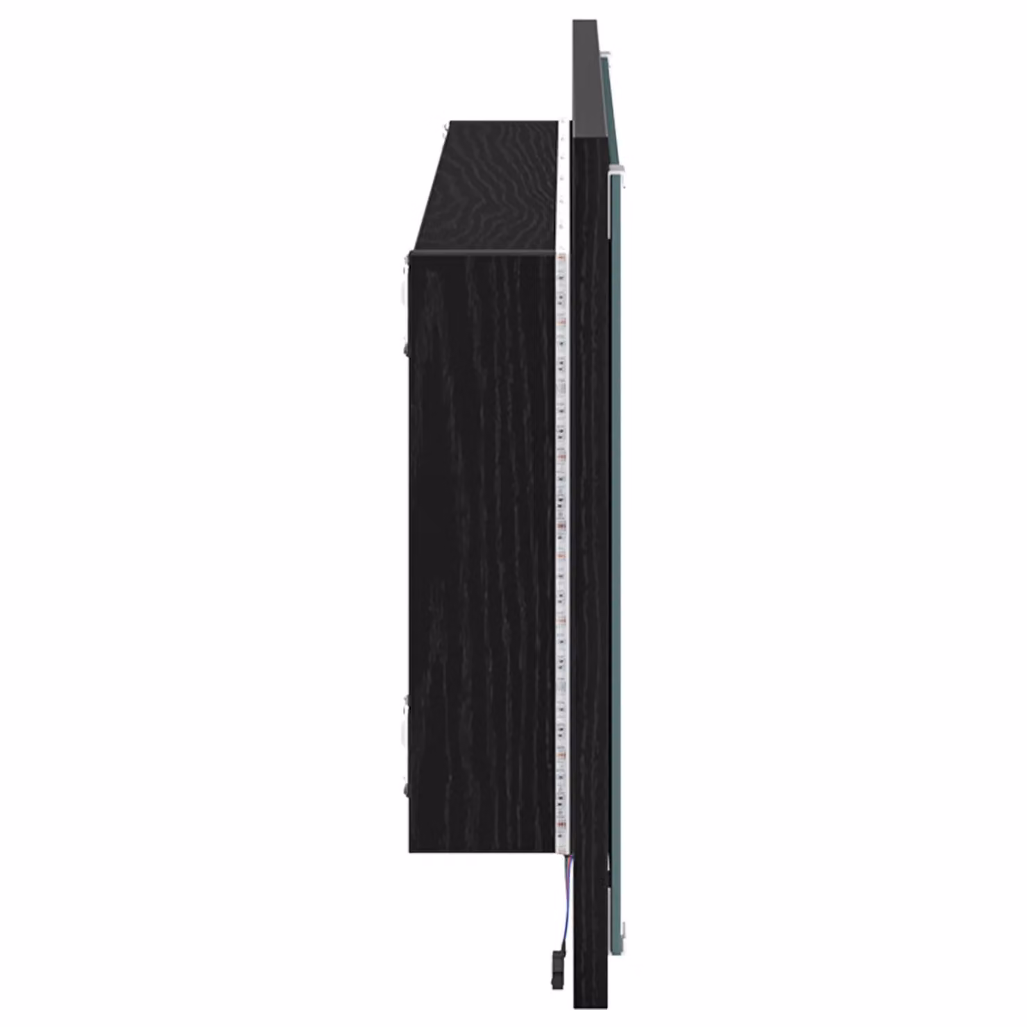 Berkfield Home Modern Rectangular LED Bathroom Wall Mirror in Black Oak, W: 120 cm, H: 50 cm, D: 1 cm – 3