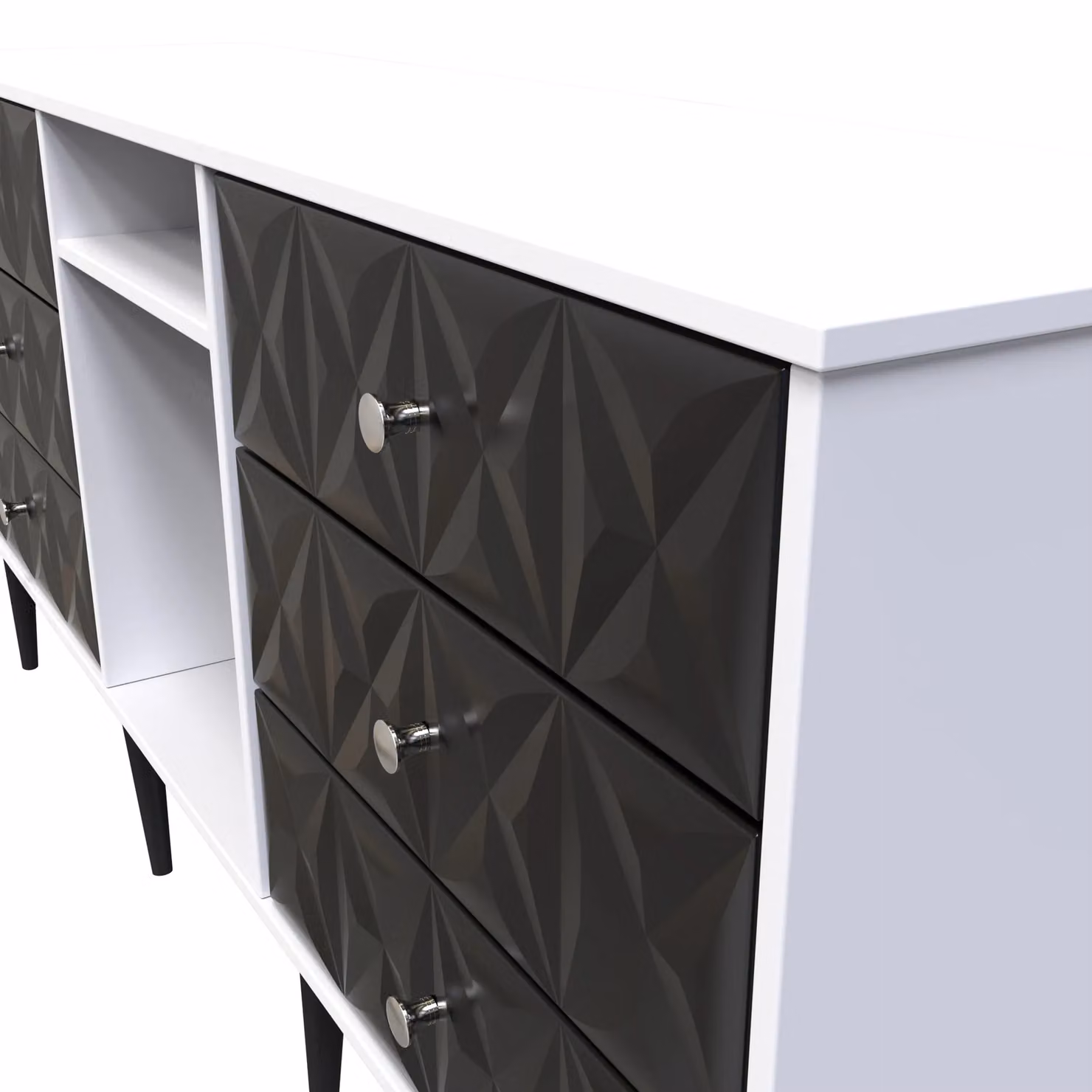 2 U Toledo 6 Drawer Sideboard in True Black, Ready Assembled – 3