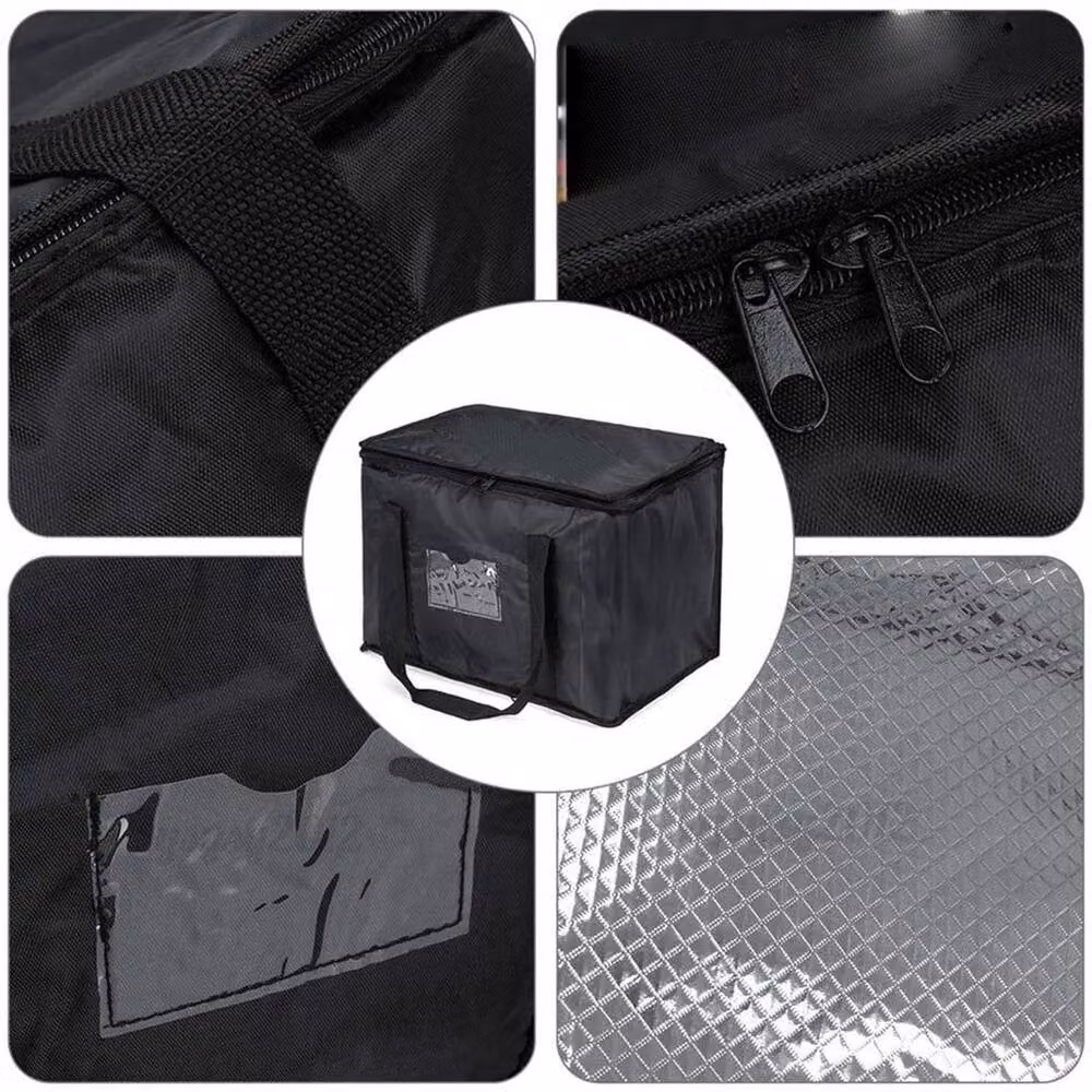NESTLUNE 70L Large Thermal Takeaway Bag for Hot and Cold Food, Black – 4