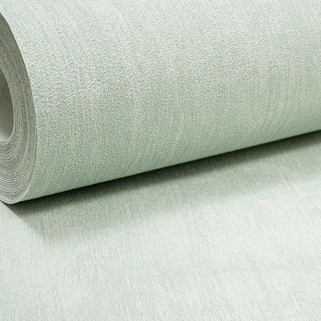 Deco Print Eco Plain Mottled Abstract Wallpaper in Light Sage Green and Grey