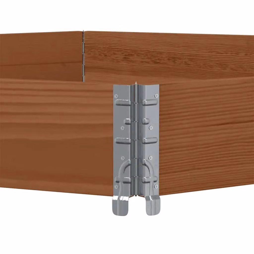 Berkfield Home Hexagon Raised Bed in Brown Solid Wood and Galvanised Steel, 160 x 160 cm – 3