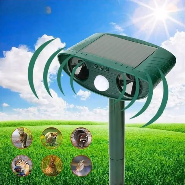 SPETLEK Battery Ultrasonic Garden Animal and Bird Deterrent Repeller in Green – 1