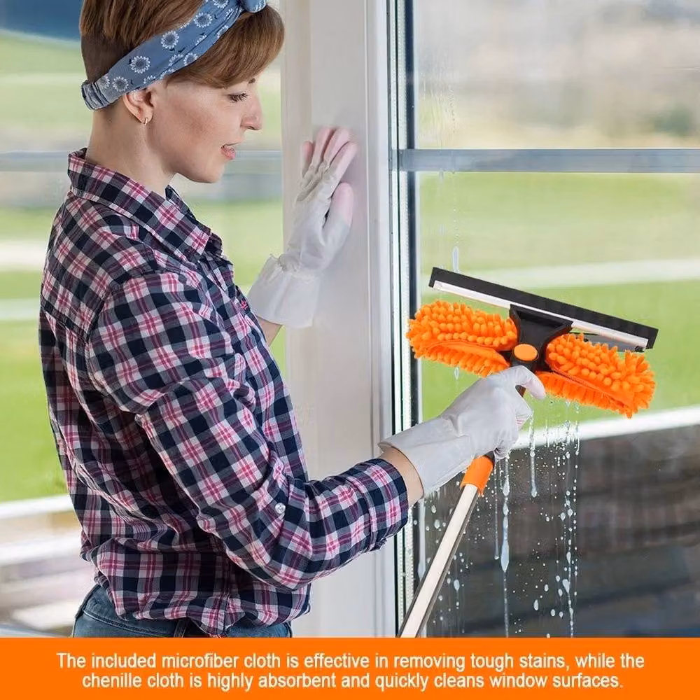 FLAVORA Window Cleaning Kit with Squeegee and Scraper in Orange – 3