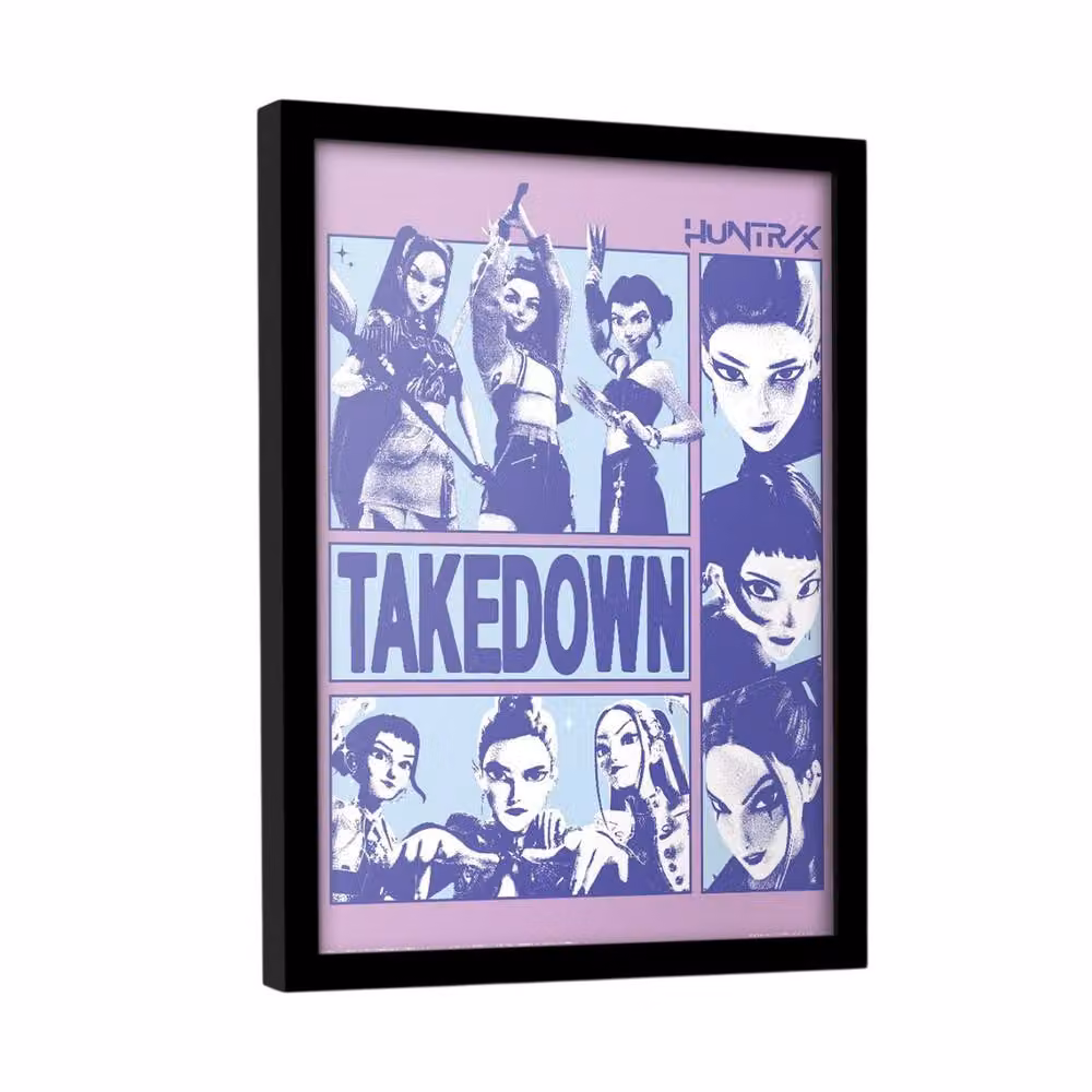 Netflix Takedown Rectangular Framed Paper Poster in Blue – 3