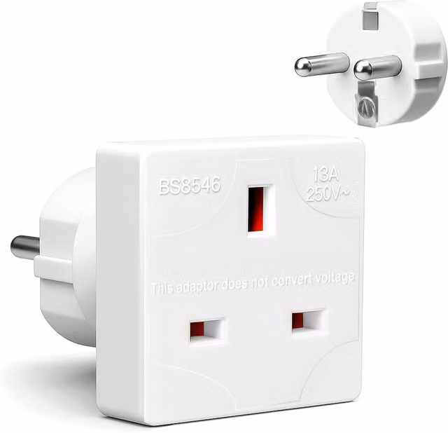 Desiretech EU Travel Adaptor, White