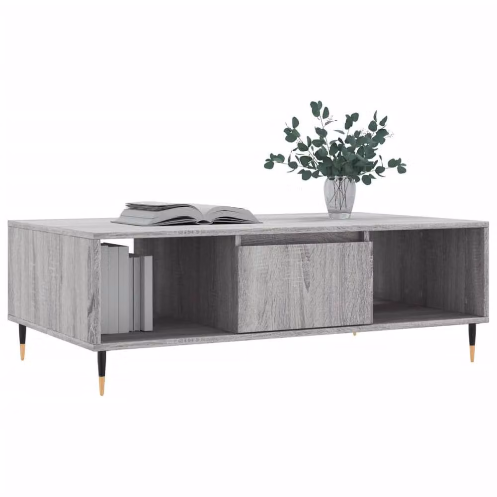Berkfield Home Grey Sonoma Coffee Table, W/D/H: 104 x 60 x 35 cm – 3