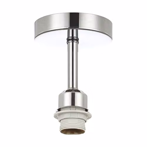 Happy Homewares Industrial Style Chrome Metal Ceiling Light Fitting
