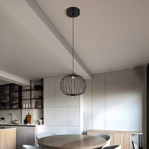 Netlighting Galway LED Pendant Ceiling Light Black W/D/H: 30 x 30 x 150 cm – 4