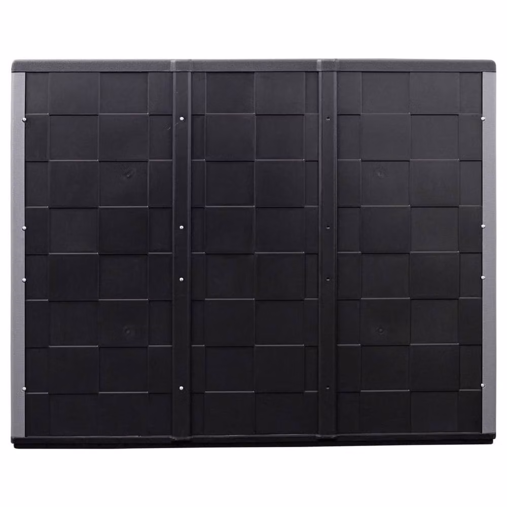 Berkfield Home Garden Storage Cabinet in Grey and Black, W/D/H: 102 x 37 x 84 cm – 4