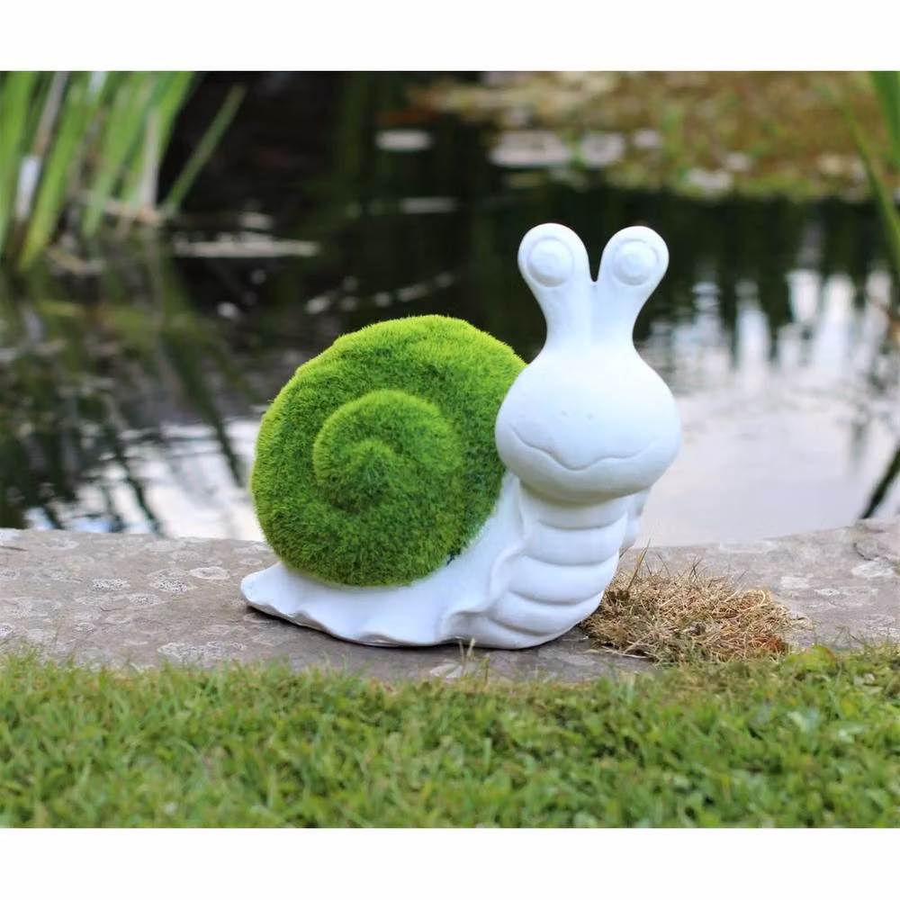 SPETLEK Snail Slug Garden Ornament in Multicolour and White – 5