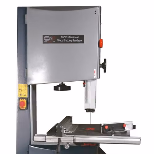 SIP 16 inch Wood Bandsaw with Grey Cast Steel Tilt Table, 2200W, 230V, 254mm Cutting Height – 2
