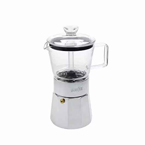 La Cafetière Verona Glass Espresso Maker, Silver, 6 Cup – 1