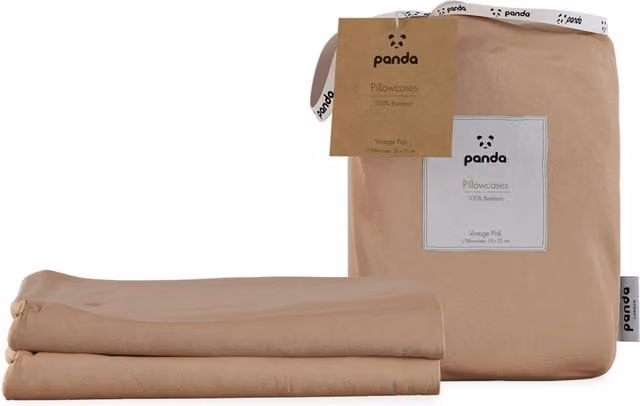 Panda London Breathable and Antibacterial Bamboo Pillowcases in Pink