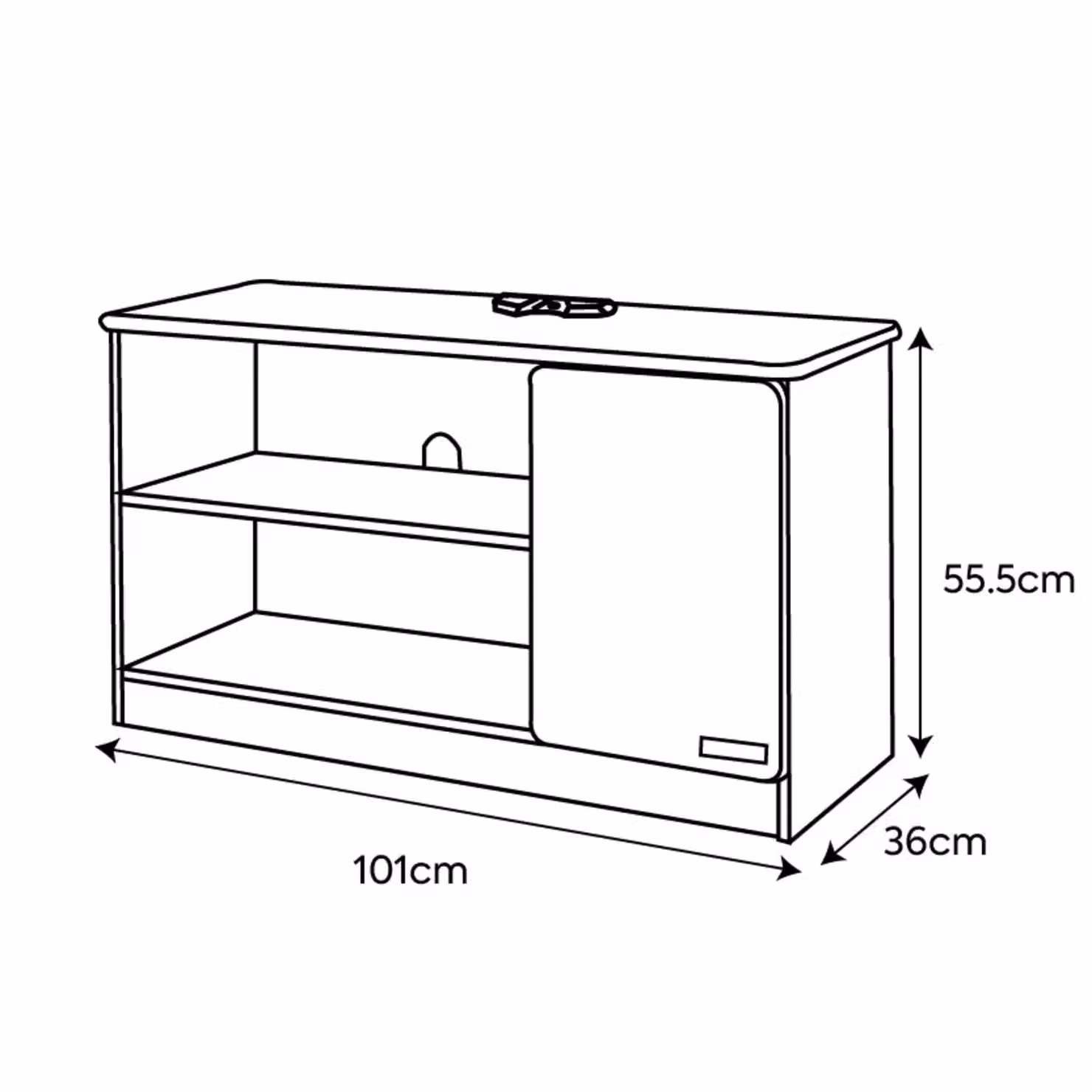 X Rocker Carbon-Tek TV Unit with LED Lighting in White – 8