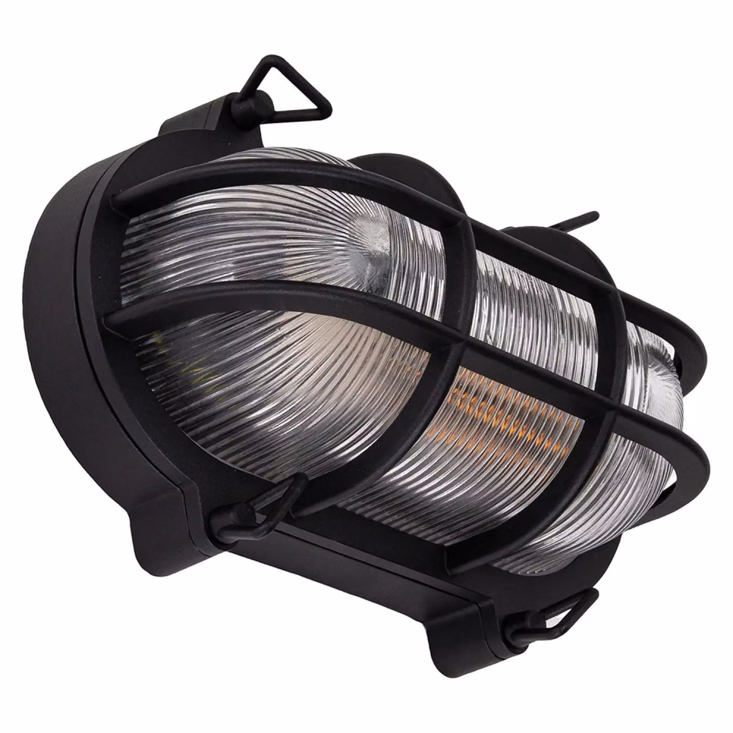 Happy Homewares Black Cast Aluminium Industrial Nautical Outdoor Bulkhead Wall Light – 4