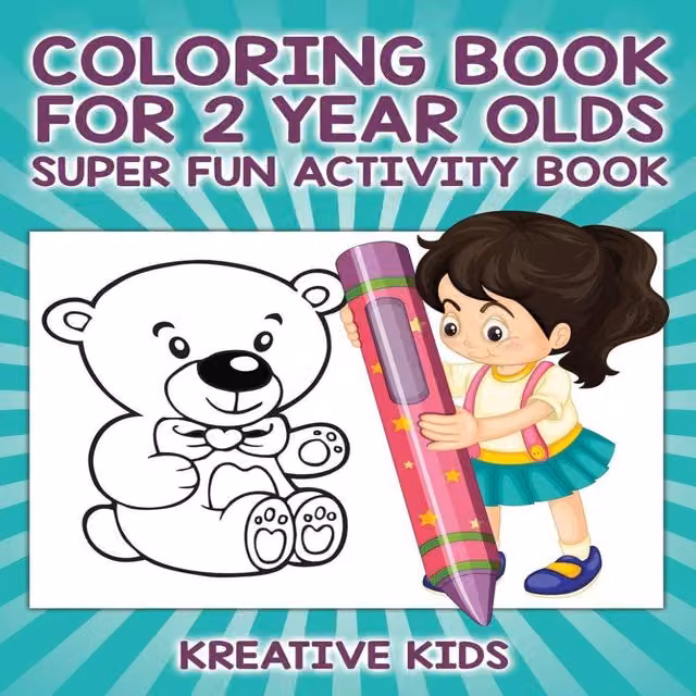Kreative Kids Multicolour Coloring Activity Book for 2 Year Olds and Babies, Paperback