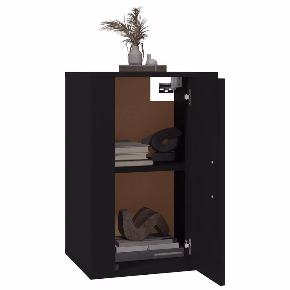Berkfield Home Wall Mounted TV Cabinet in Black, W: 40 cm, D: 34.5 cm, H: 60 cm – 3