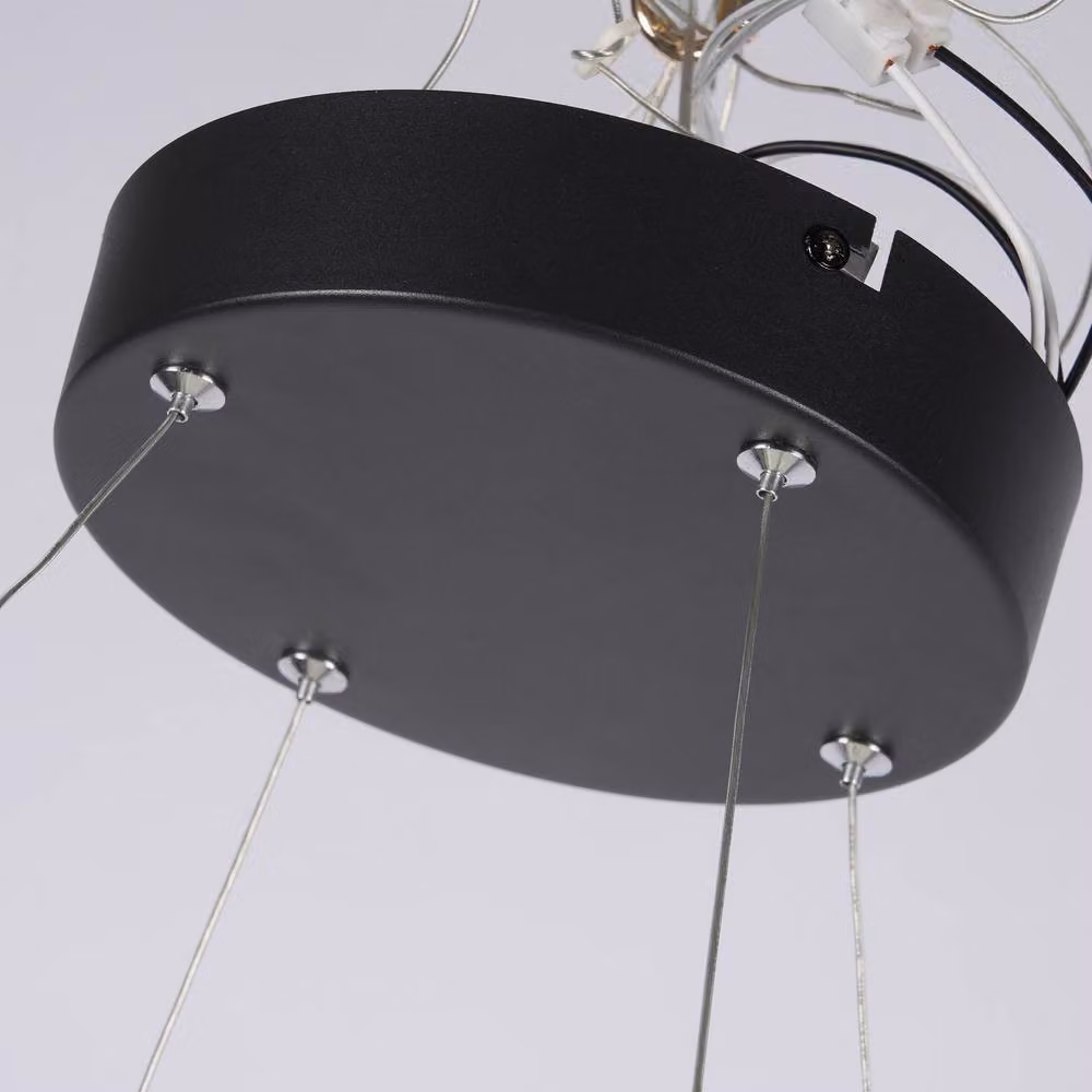 NIVOR Adjustable Linear LED Chandelier Black Metal Pendant Light – 5