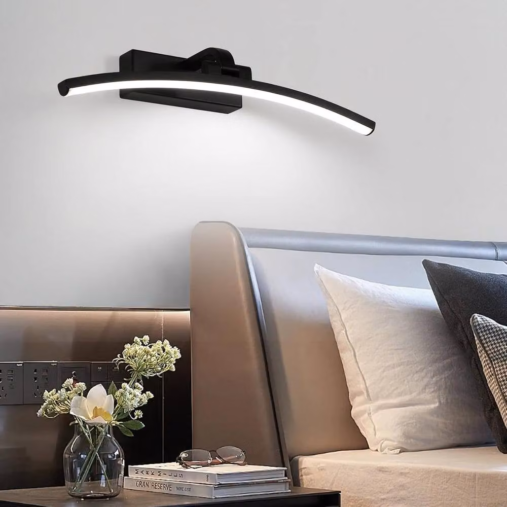 COMELY LED Indoor Wall Light, 8W IP44 Waterproof Modern Bathroom Light in Black with Cool White Light – 4