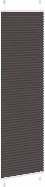 Berkfield Home Single Pleat Black Polyester Opaque Blind W: 60 cm, H: 200 cm – 1