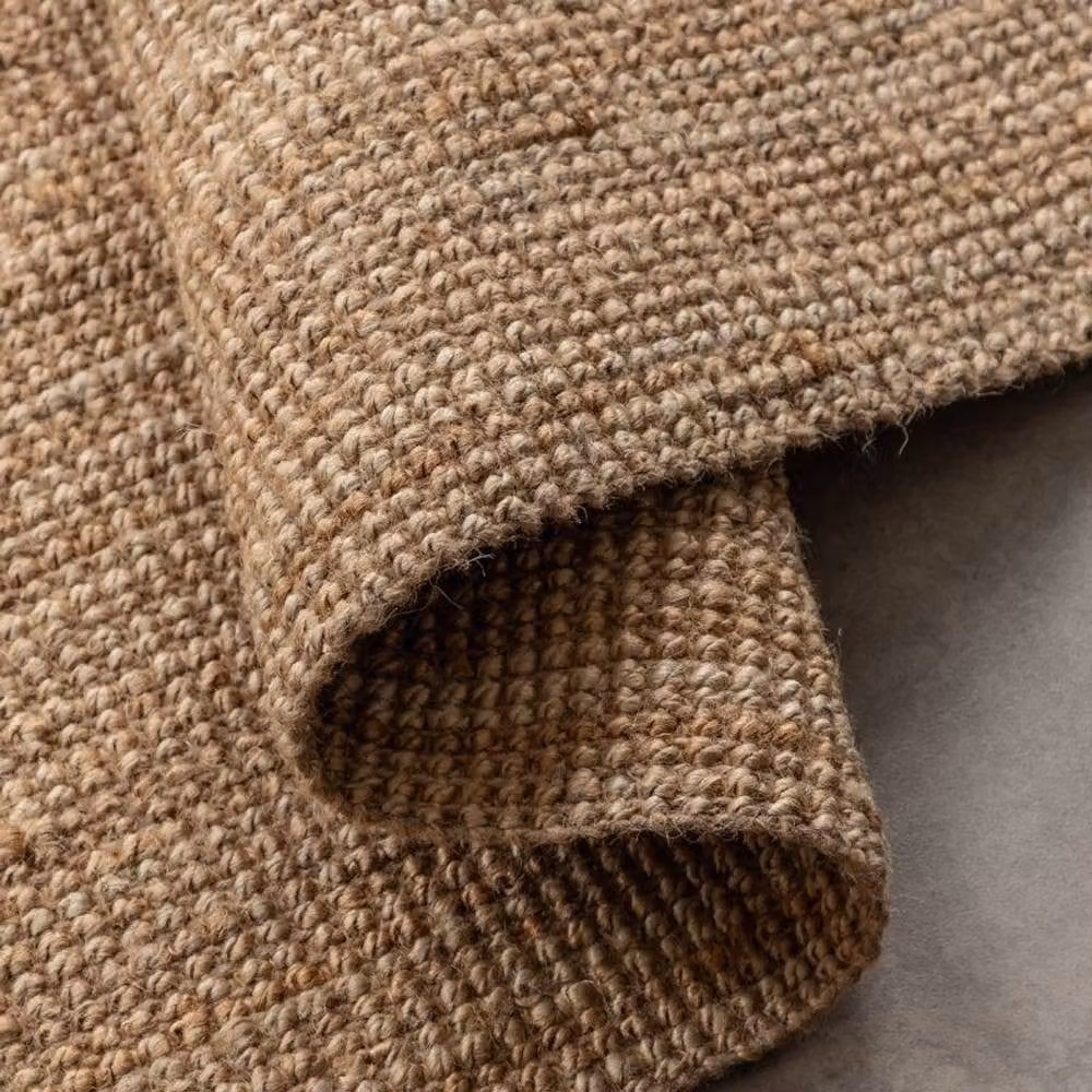 THE RUGS Handwoven Flatweave Jute Rug in Beige, W: 80 cm, L: 150 cm – 3