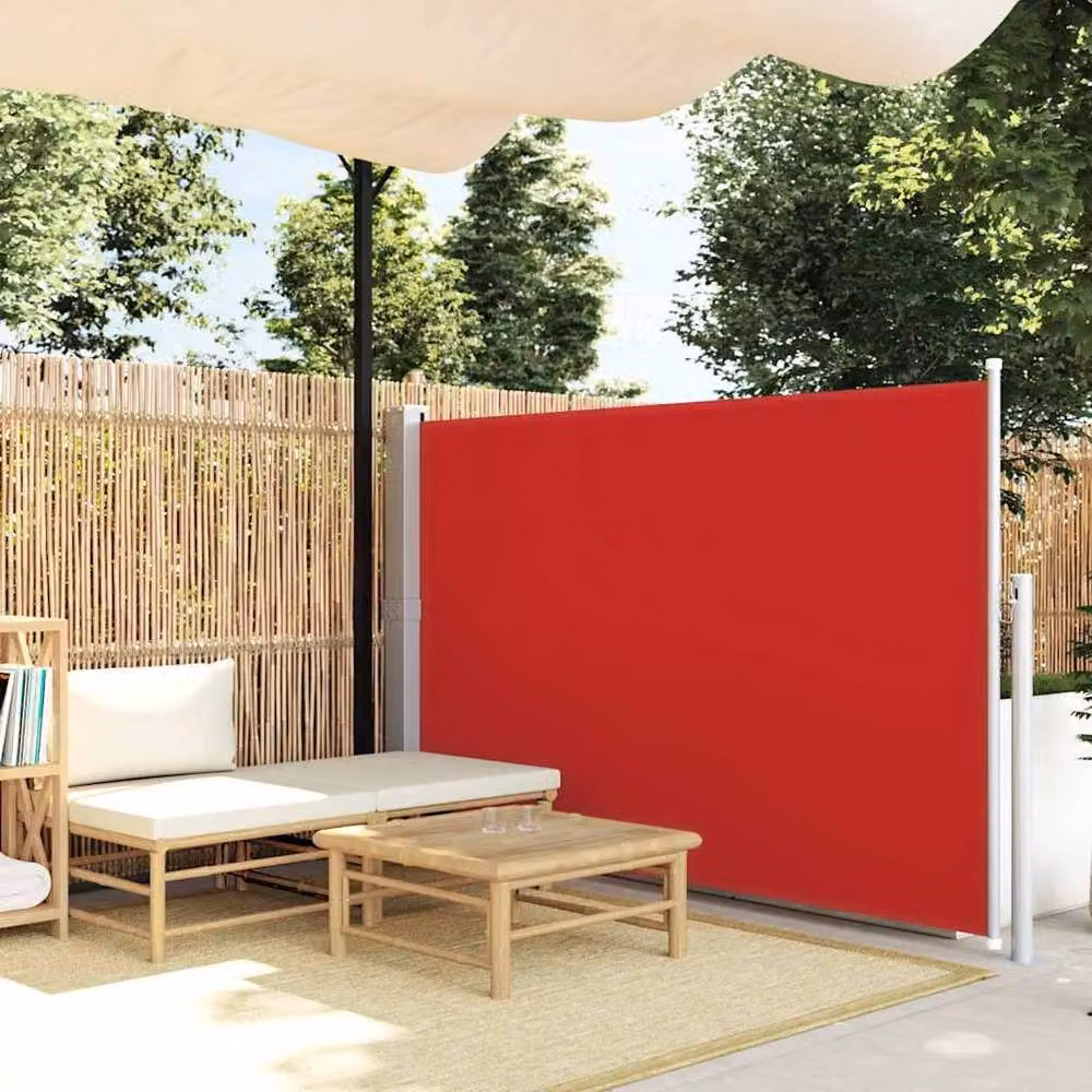 Berkfield Home Red Retractable Side Awning W/D/H: 500 x 140 cm – 2