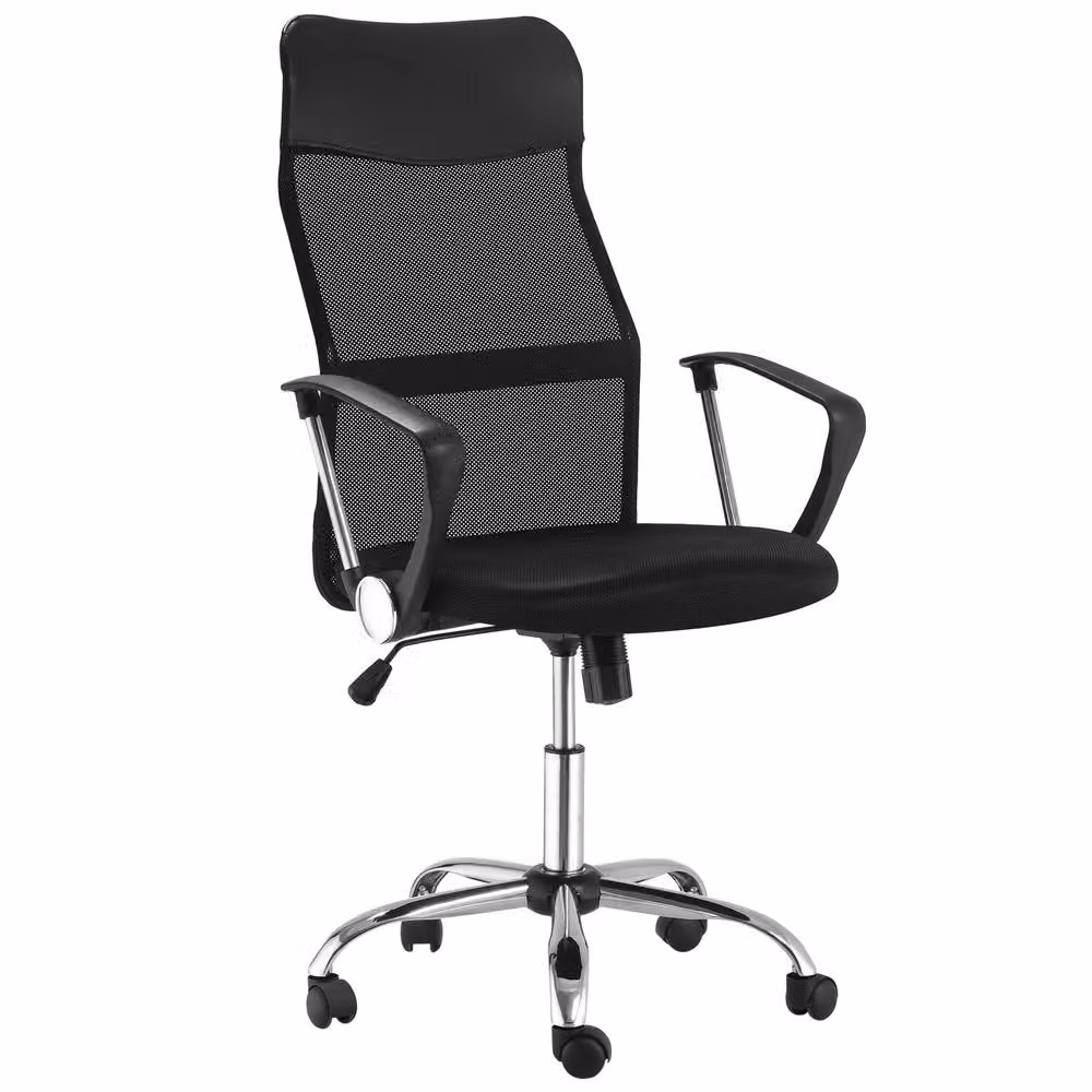 Rolipo Ergonomic Mesh Office Chair in Black with Adjustable Height, Tilt Function and Armrests – 2