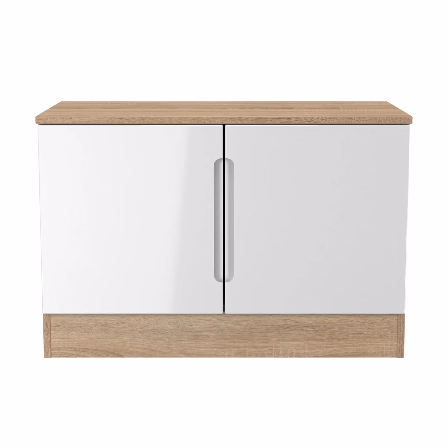 2 U Lucca Compact 2 Door TV and Media Unit in Oak and White – 2