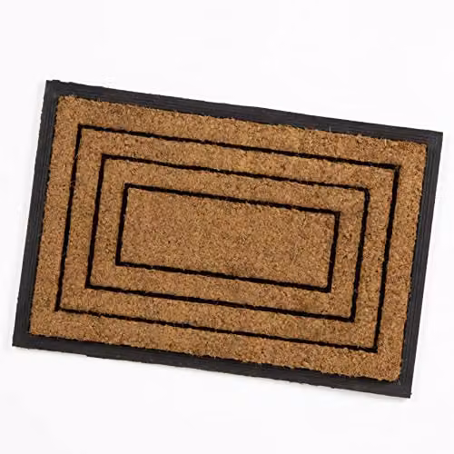 Mud Stopper Natural Coir Outdoor Door Mat with Non-Slip Rubber Backing, Brown, W/D: 60 x 40 cm – 3
