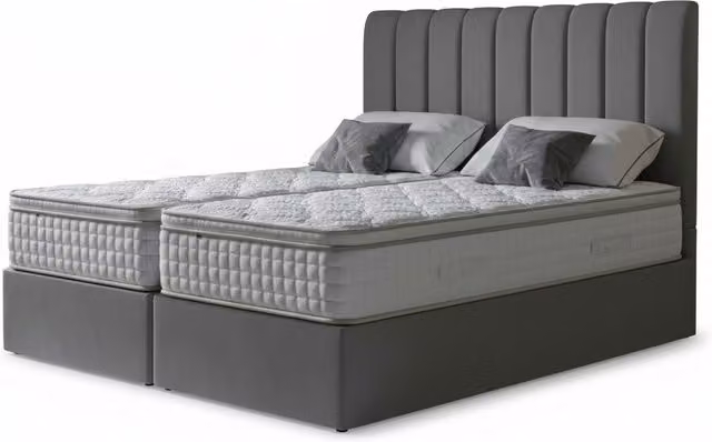 Paradies Geneva Adjustable Electric Mobility Bed Set in Grey, W/D/H: 180 x 200 x 38 cm