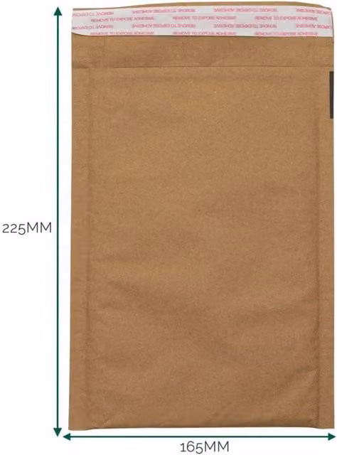 KDMD Kraft Honeycomb Padded Mailer Envelope, Brown, W: 16.5 cm, D: 22.5 cm, Gusset: 4 cm