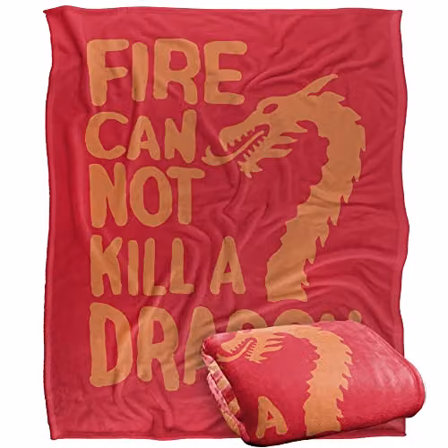 LOGOVISION Game of Thrones White Multicolour Super Soft Fleece Throw Blanket, W: 152 cm, D: 127 cm – 1