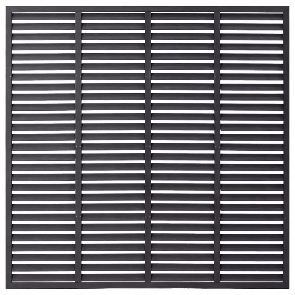 Berkfield Home Louver WPC Fence, Grey, 180 x 180 cm – 2