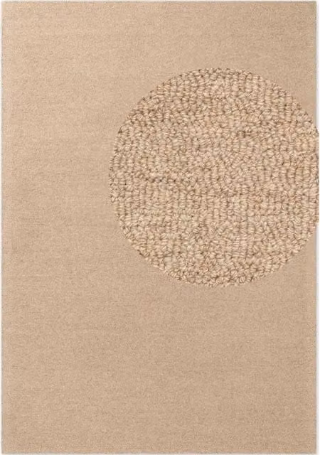 Hanse Home Hand-Tufted Round Wool Rug in Beige and Multicolour