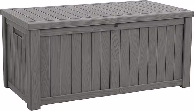 TUNGSTEN Large Garden Storage Box in Grey and Black with Centurion Supports