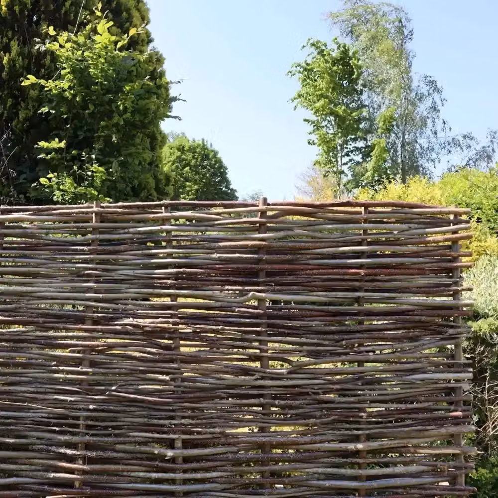 Access Garden Products Capped Hazel Woven Hurdle Fence Panel, Brown, W: 120 cm, H: 182.88 cm – 4