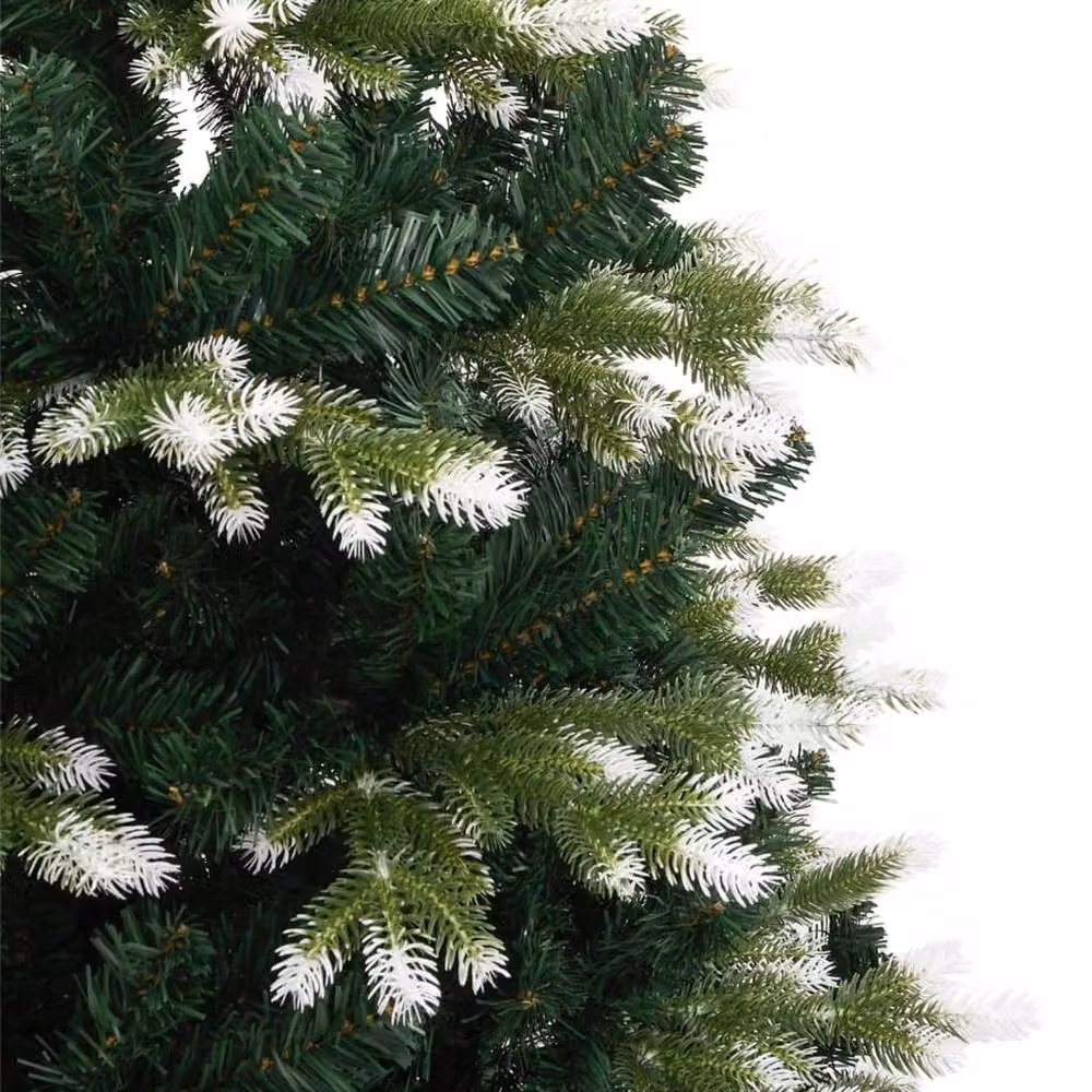 Berkfield Home Beautiful Artificial Hinged Christmas Tree with Flocked Snow, Green and White, Height: 150 cm – 4
