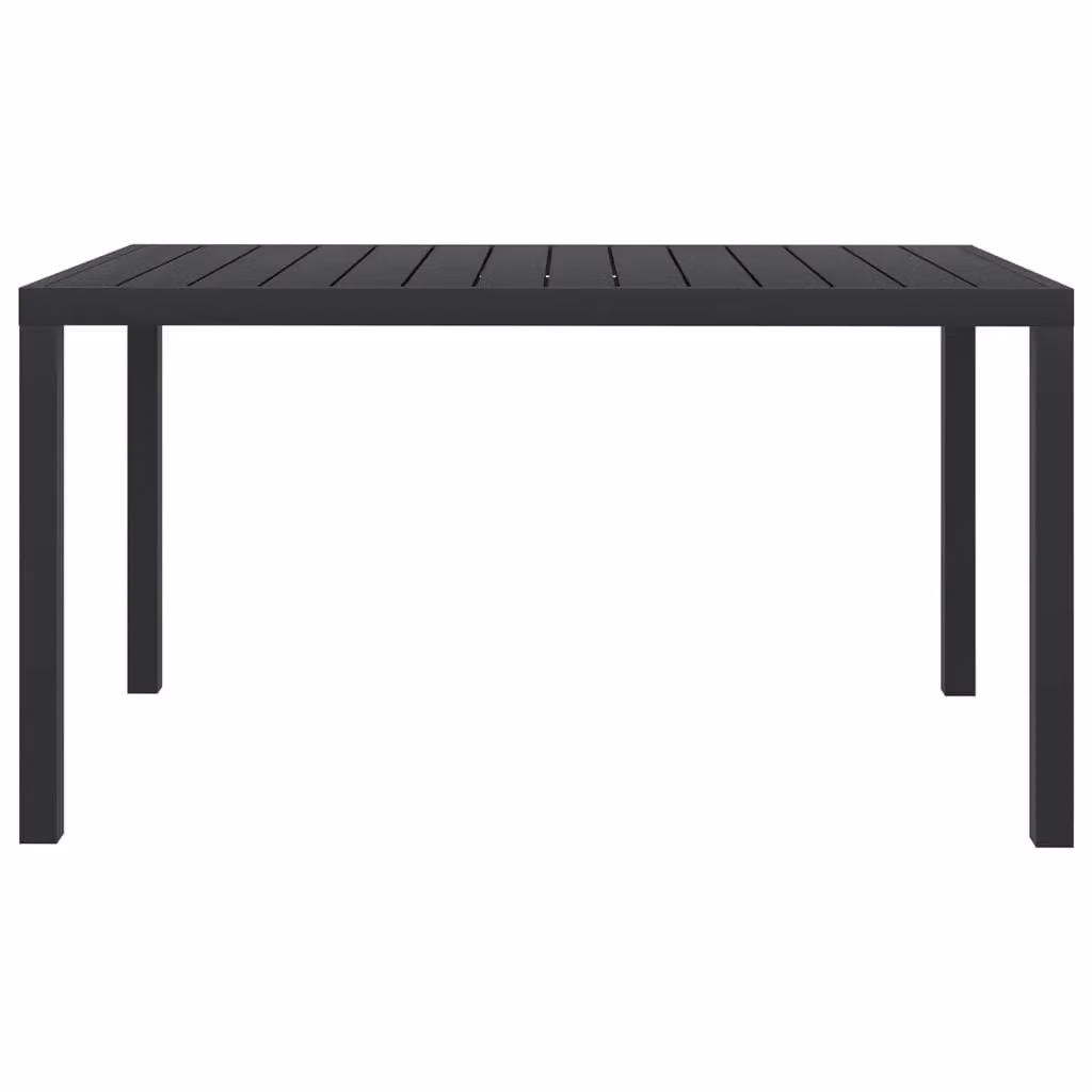 Berkfield Home Garden Table in Black Aluminium and WPC, W/D/H: 150 x 90 x 74 cm – 2
