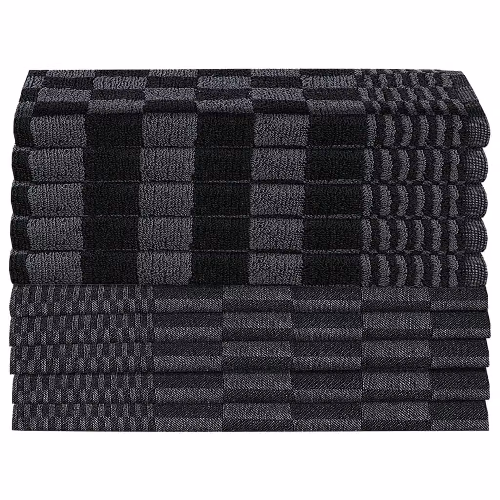 Berkfield Home 20 Piece Cotton Towel Set for Adults in Black and Grey – 4