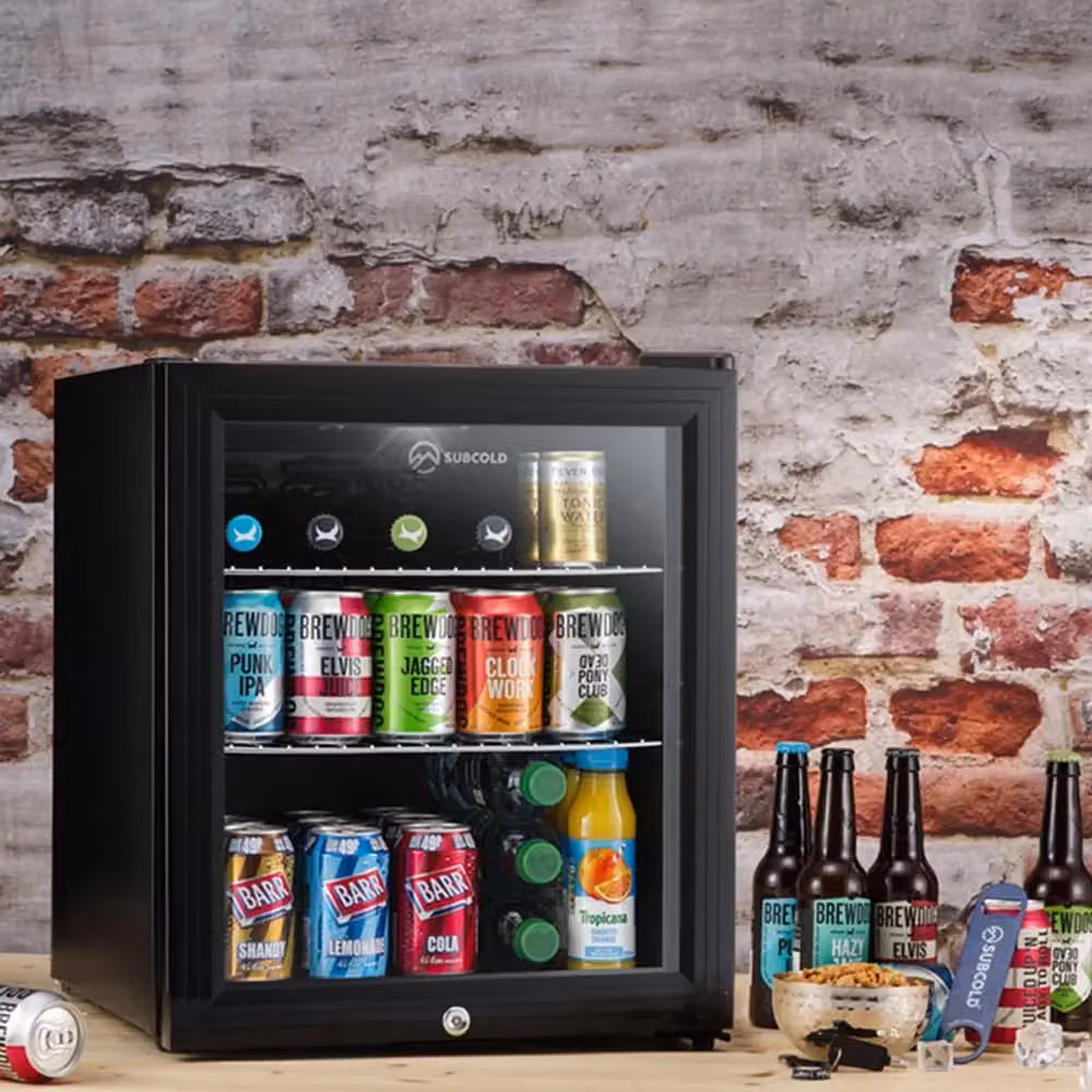 Subcold Super50 LED Mini Fridge Chiller in Black and Silver, 50L Capacity with Interior LED Light and Lock, Energy Class E – 2