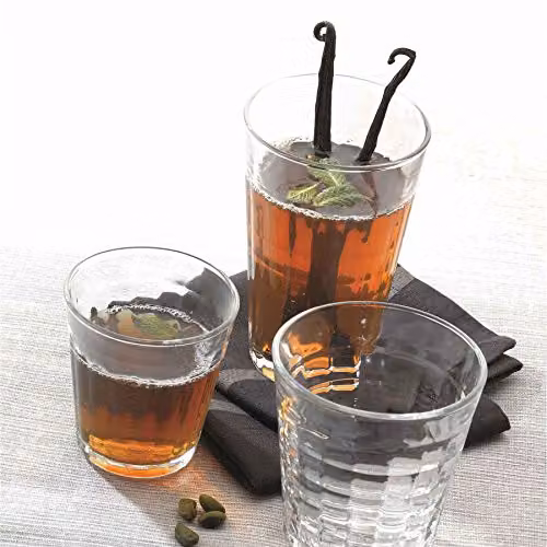 Duralex Prisme Geometric Glass Tumblers, 220ml, Transparent, Pack of 12 – 3
