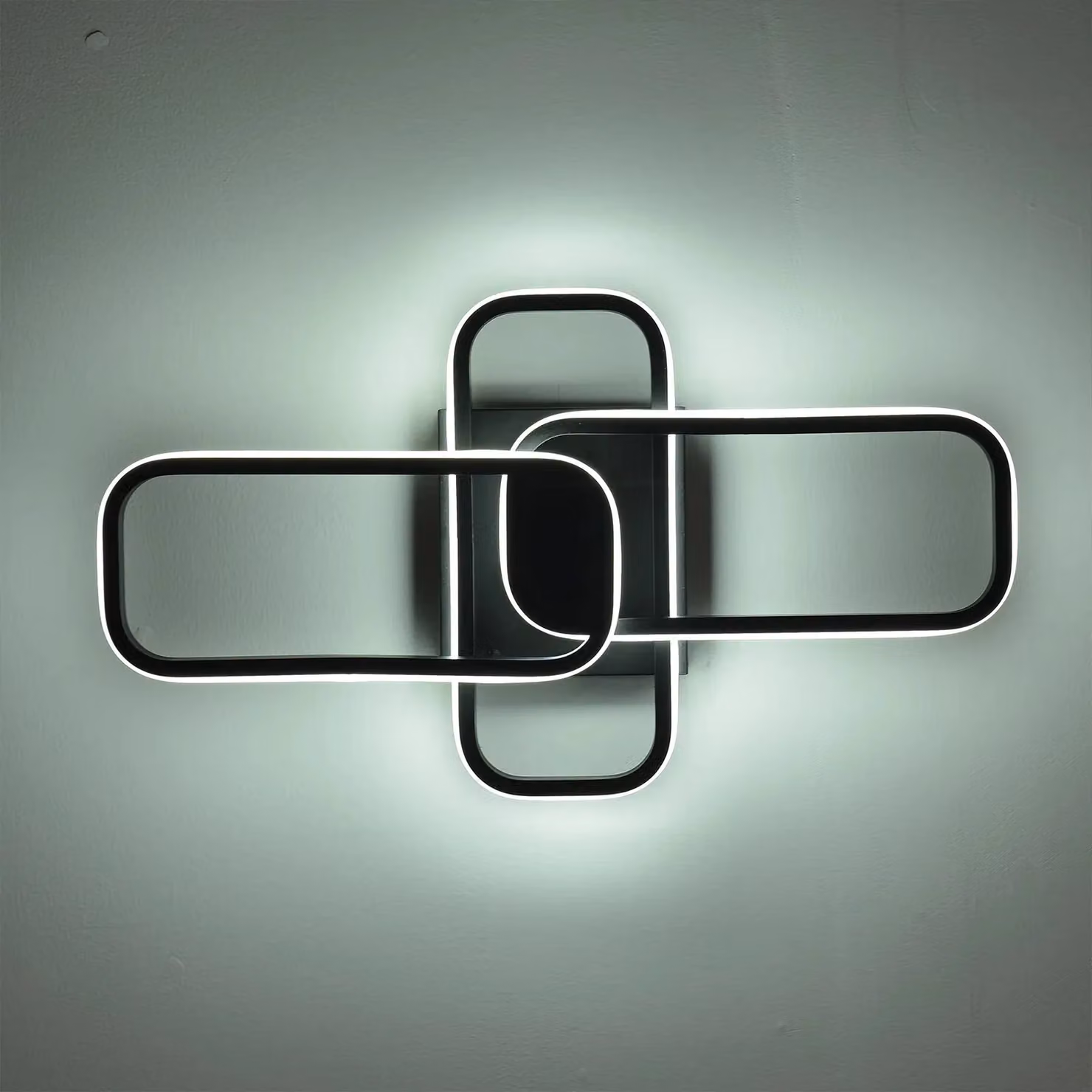 Garwarm Modern LED Flush Mount Ceiling Light, White, 50 cm – 9