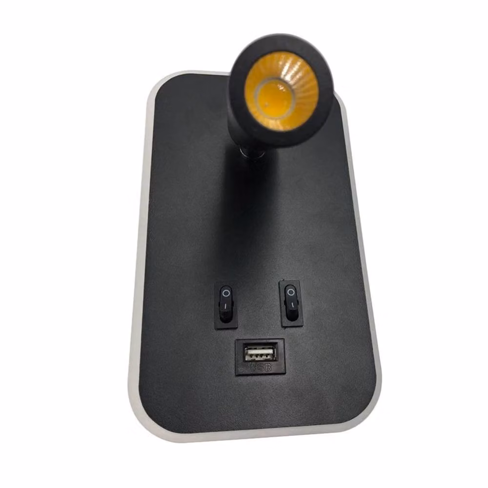 VOGREX Black LED Reading Lamp Wall Light for Bedroom and Bedside Sconce with Warm White Light – 3