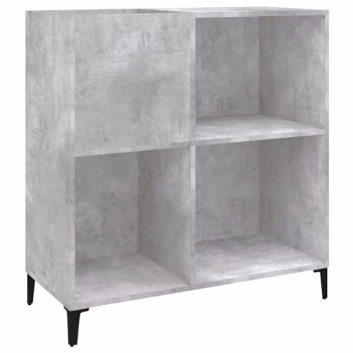 vidaXL Industrial Record Cabinet in Grey, Made of MDF and Metal – 1