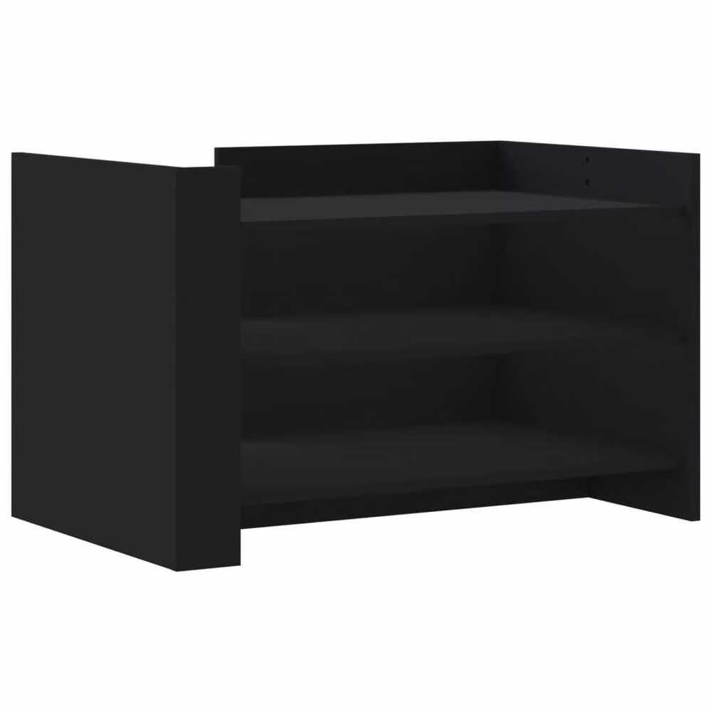 Berkfield Home Black Rectangular Coffee Table in Engineered Wood W/D/H: 80 x 50 x 50 cm – 3