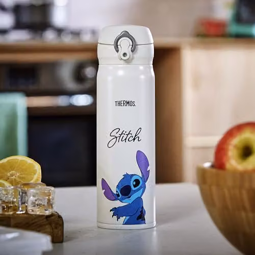 Thermos Disney Stitch Signature Stainless Steel Vacuum Insulated Drink Flask, 470ml, White – 5