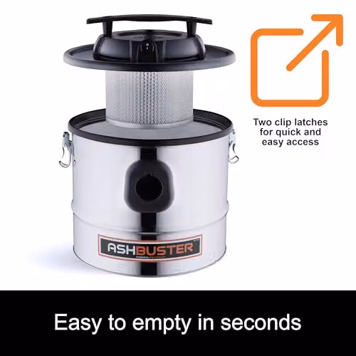 Vytronix AVC01 1000w 16L Ash Vacuum Cleaner in Silver with HEPA Filter – 4
