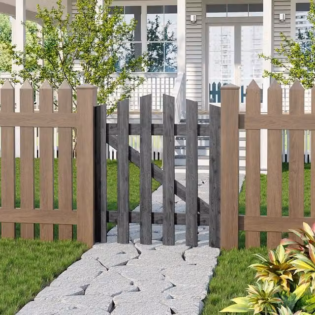 Darphe Classic Ledge and Braced Wooden Garden Swing Gate with Pointed Top, Grey, W: 76 cm, H: 90 cm