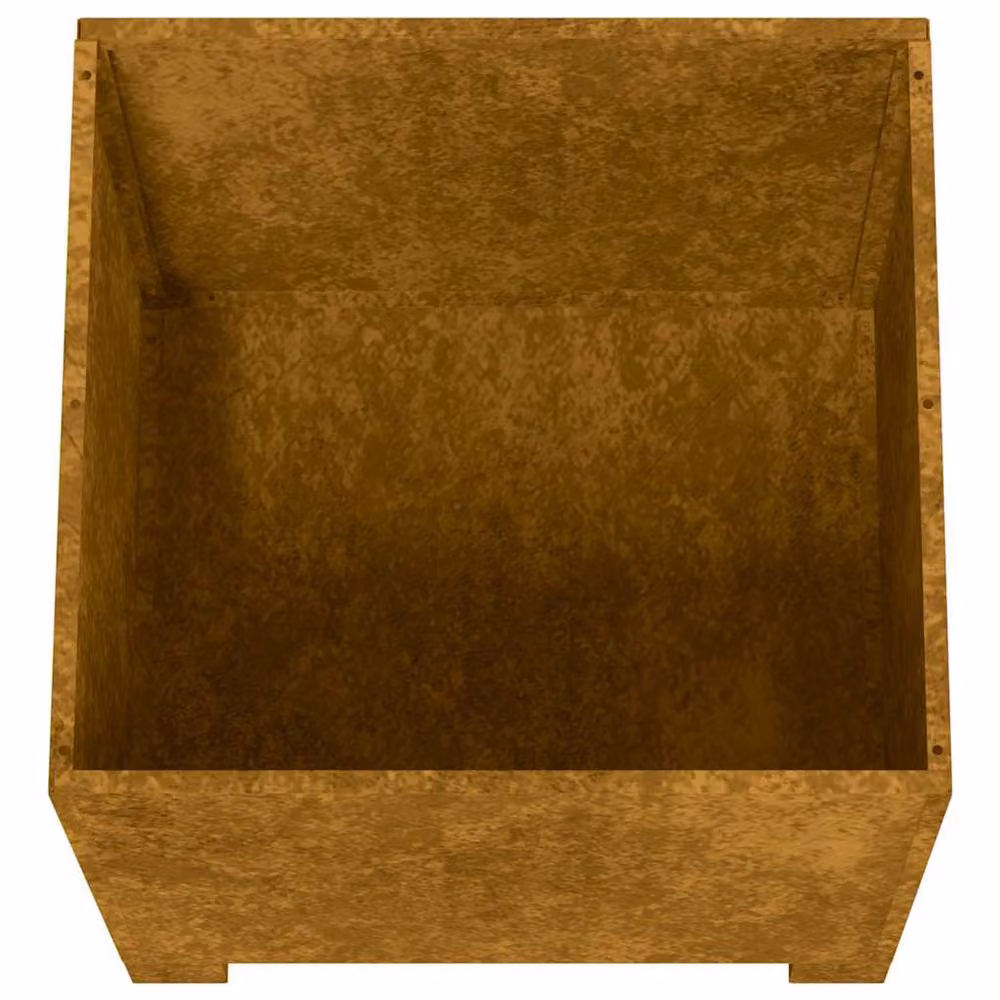 Berkfield Home Corten Steel Planter with Legs in Brown, W: 49 cm, D: 47 cm, H: 50 cm – 3
